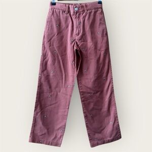 Crewcuts pinkish embroidered ducks boys pants size 10 preppy 100% cotton